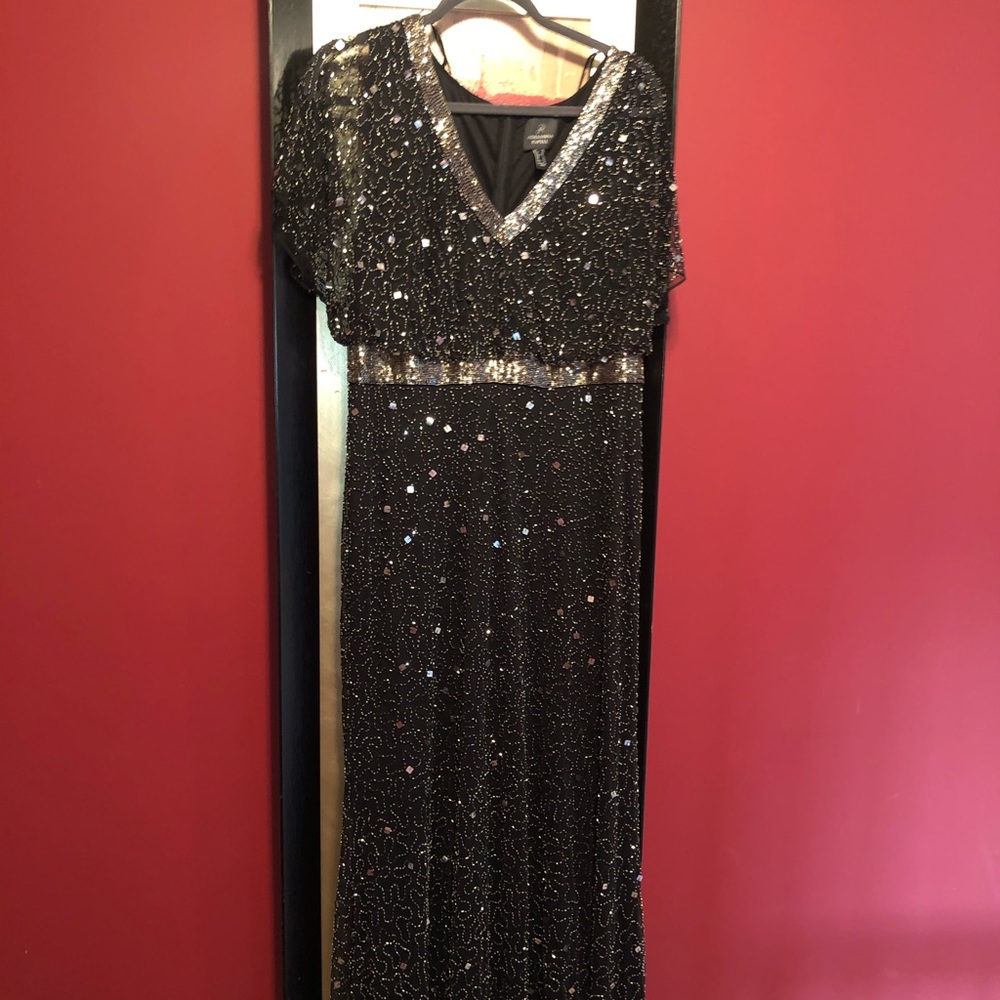 Adriana Papel Sequin Embellished Gown